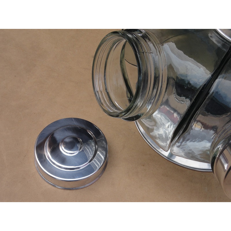 Baleiro Giratório de Vidro Gigante 1 Andar Decorativo Antigo