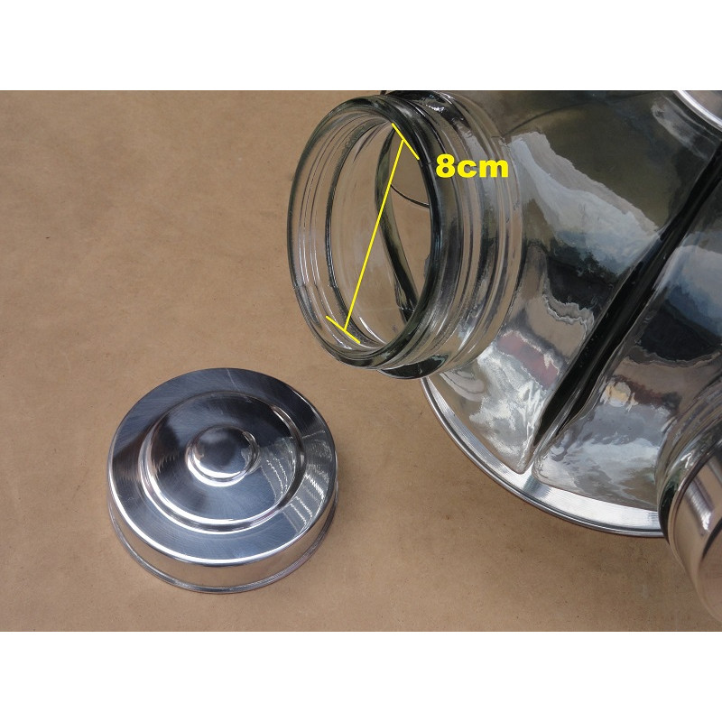 Baleiro Giratório de Vidro Gigante 1 Andar Decorativo Antigo