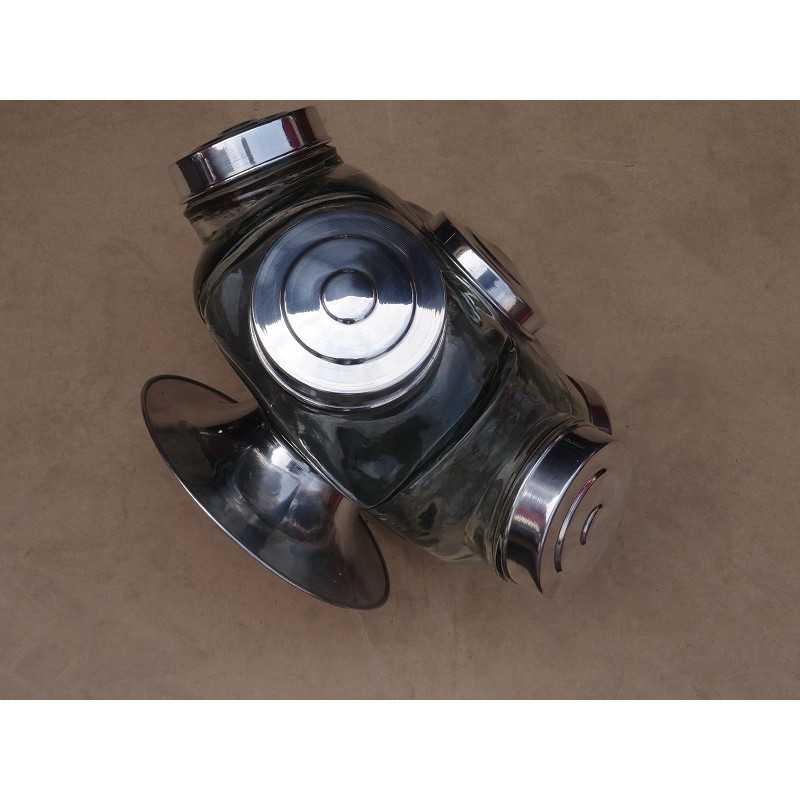 Baleiro Giratório de Vidro Gigante 1 Andar Decorativo Antigo