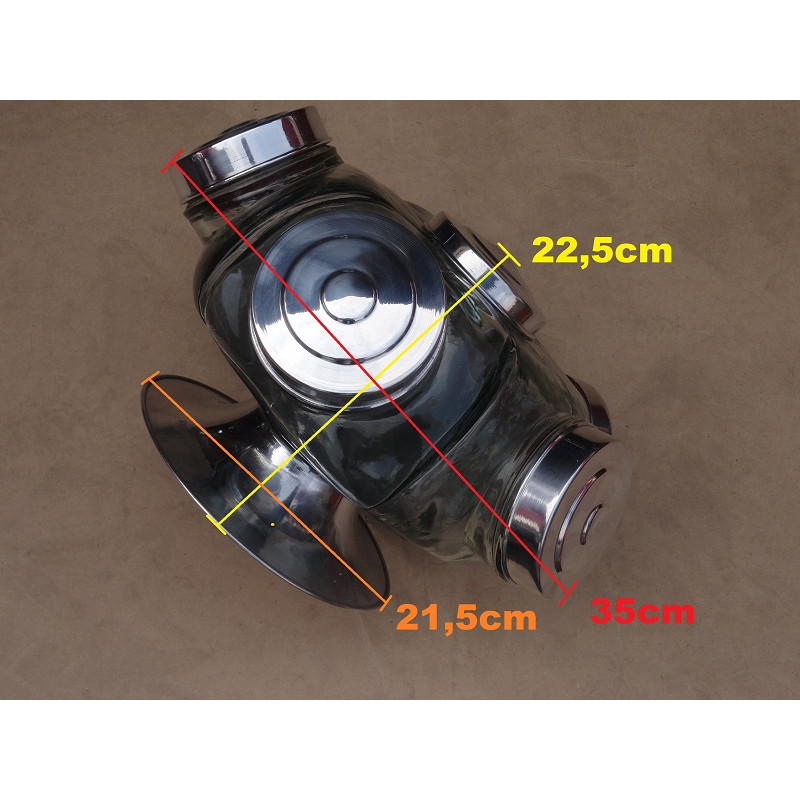 Baleiro Giratório de Vidro Gigante 1 Andar Decorativo Antigo