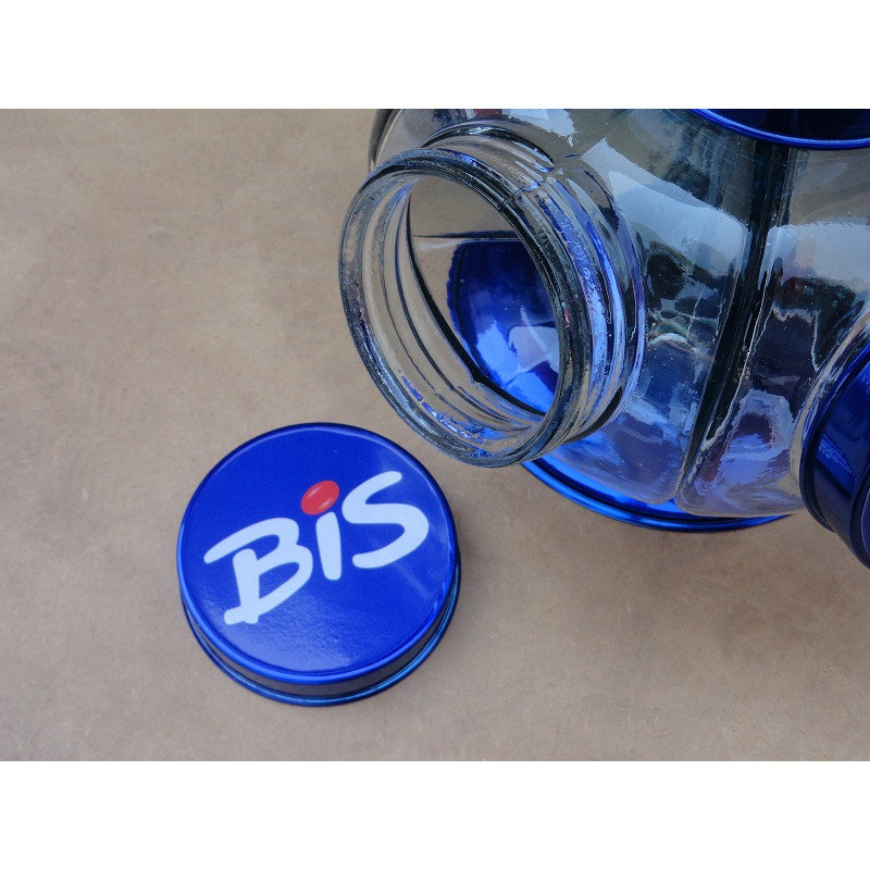 Baleiro Giratório de Vidro Chocolate Bis Médio Decorativo Antigo