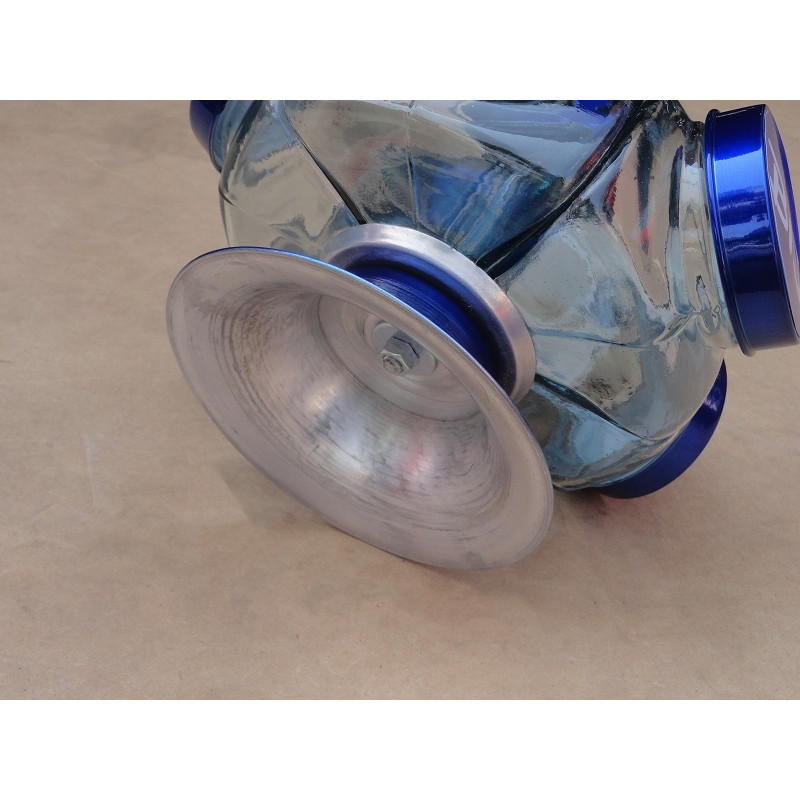 Baleiro Giratório de Vidro Chocolate Bis Médio Decorativo Antigo