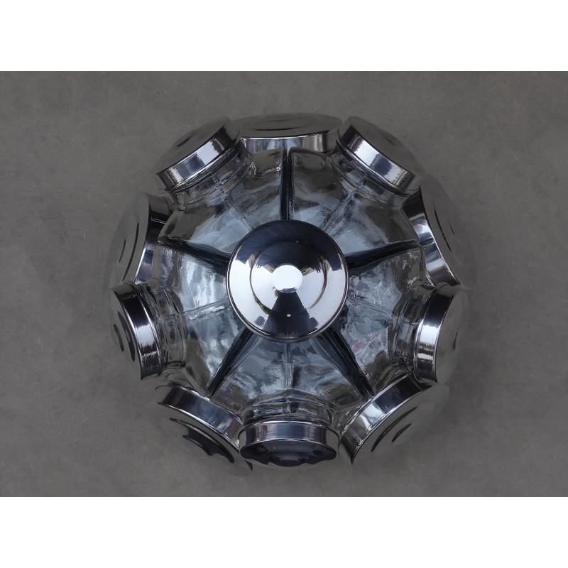 Baleiro Giratório de Vidro Misto 2 Andares Decorativo Antigo