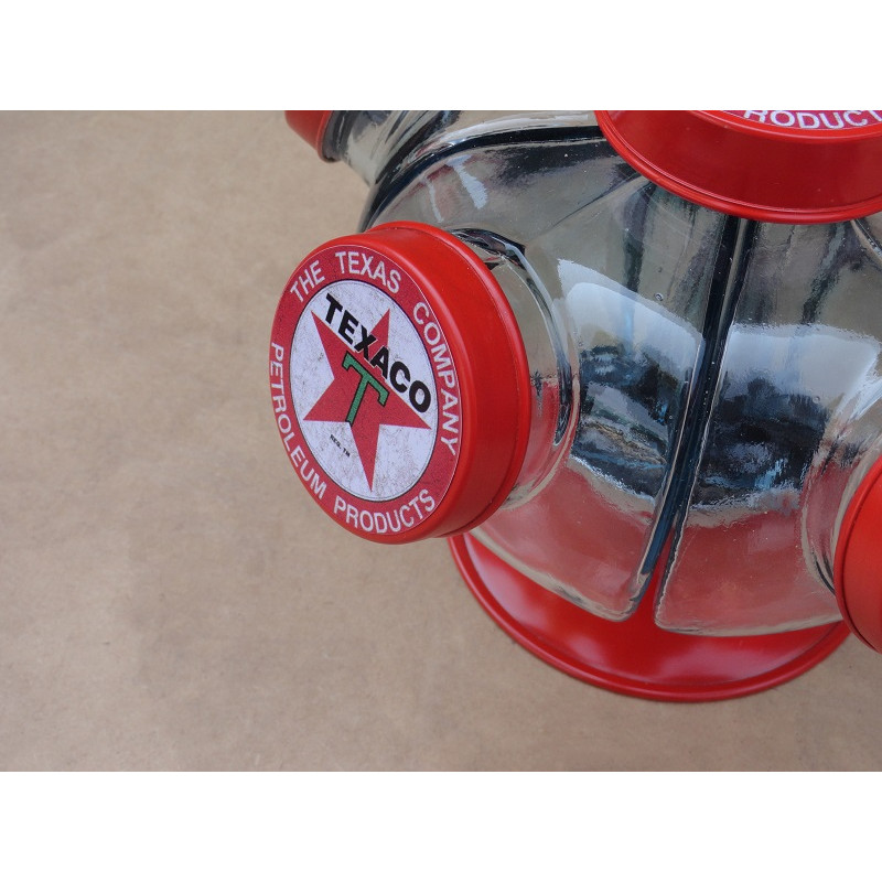 Baleiro Giratório de Vidro Texaco Pequeno Decorativo Antigo