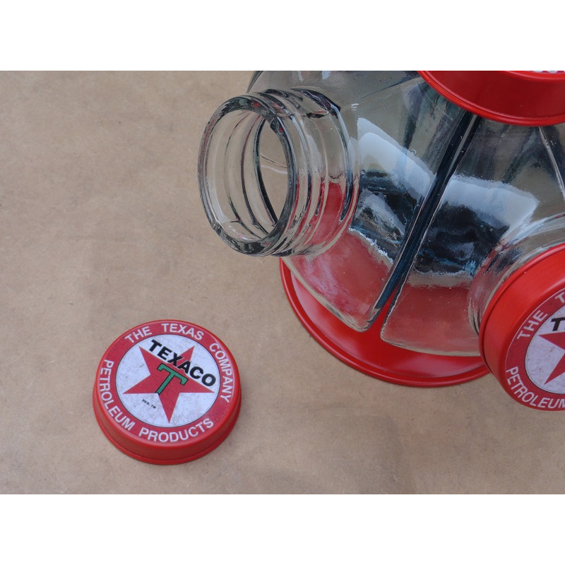 Baleiro Giratório de Vidro Texaco Pequeno Decorativo Antigo