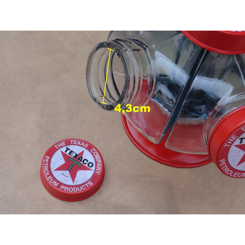 Baleiro Giratório de Vidro Texaco Pequeno Decorativo Antigo