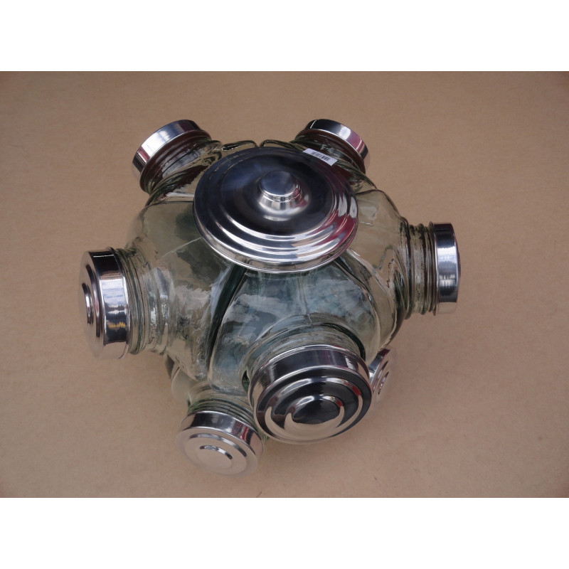 Baleiro Giratório Grande Duplo Vidro 2 Andares Alumínio Novo