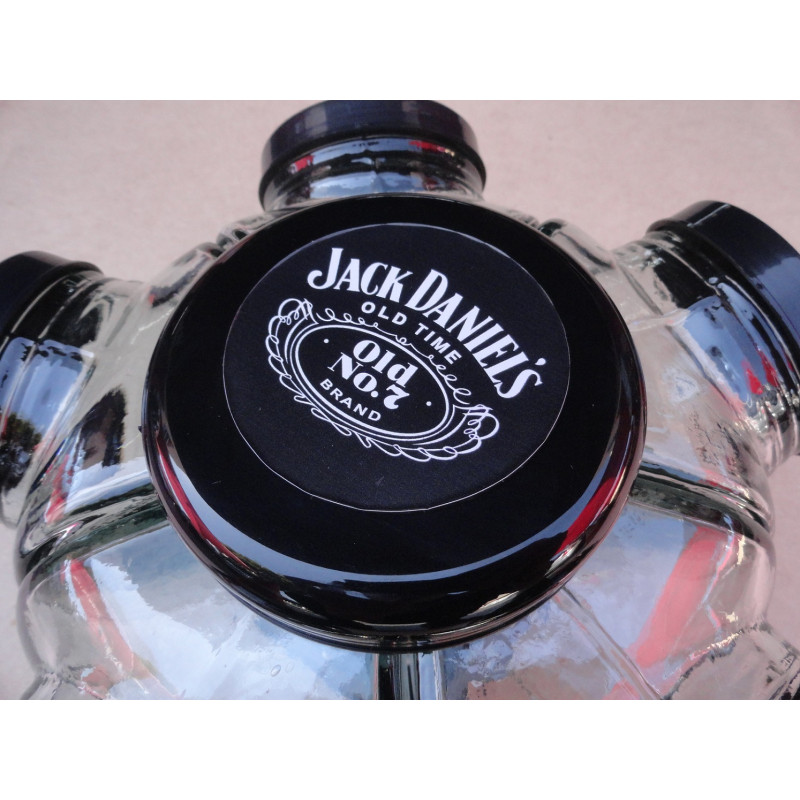 Baleiro Giratório Médio Em Vidro Decorativo Tampa Jack Daniel's