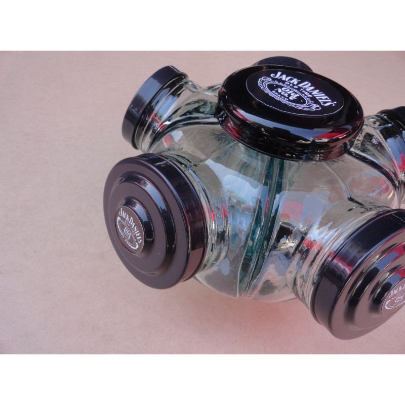 Baleiro Giratório Médio Em Vidro Decorativo Tampa Jack Daniel's
