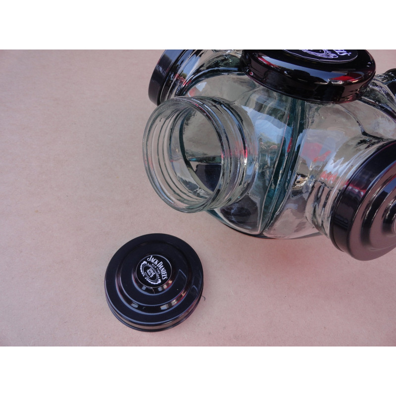 Baleiro Giratório Médio Em Vidro Decorativo Tampa Jack Daniel's