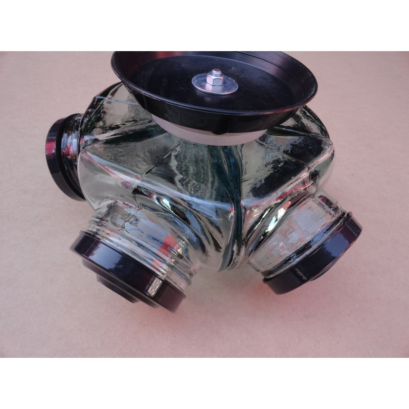 Baleiro Giratório Médio Em Vidro Decorativo Tampa Jack Daniel's