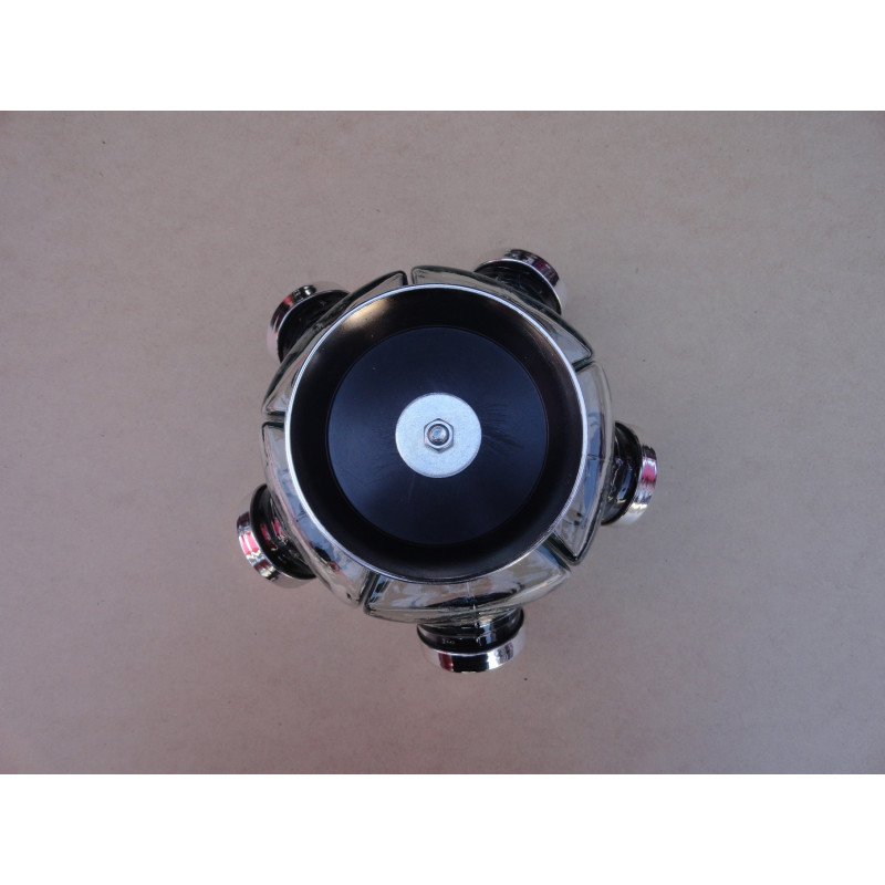 Baleiro Giratório Pequeno Em Vidro Decorativo Tampa Prata