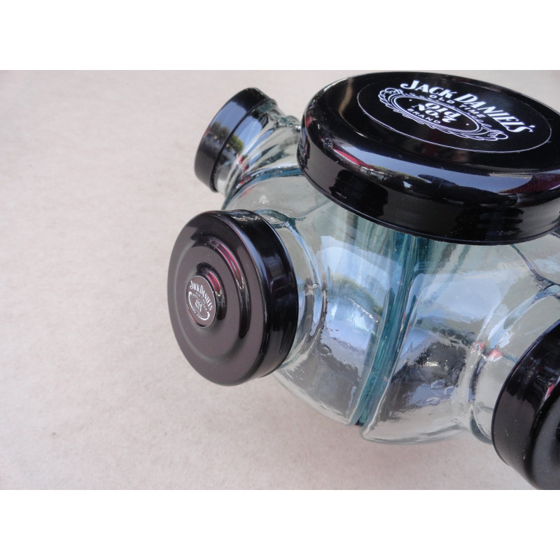 Baleiro Giratório Pequeno Em Vidro Decorativo Tampa Jack Daniel's