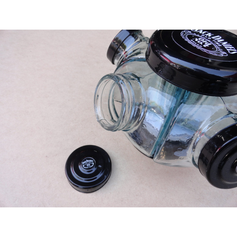 Baleiro Giratório Pequeno Em Vidro Decorativo Tampa Jack Daniel's