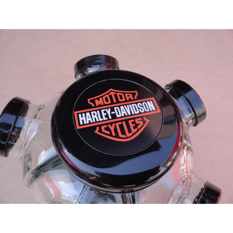 Baleiro Giratório Pequeno Em Vidro Decorativo Tampa Harley Davidson