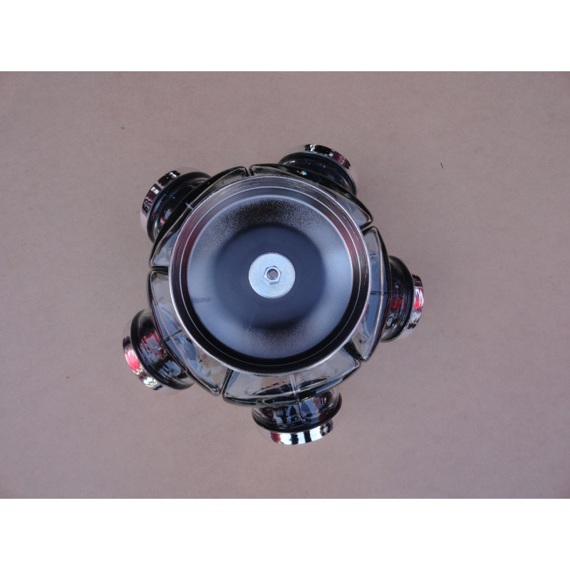 Baleiro Giratório Médio Em Vidro Decorativo Tampa Prata