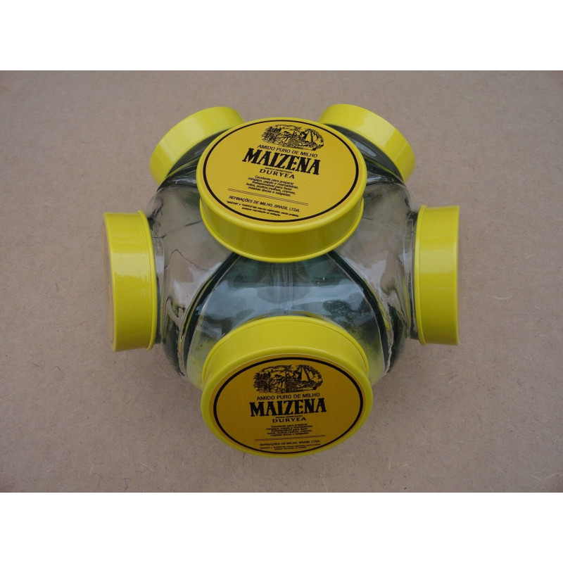 Baleiro Vidro Temático Maizena Giratório Médio Novo