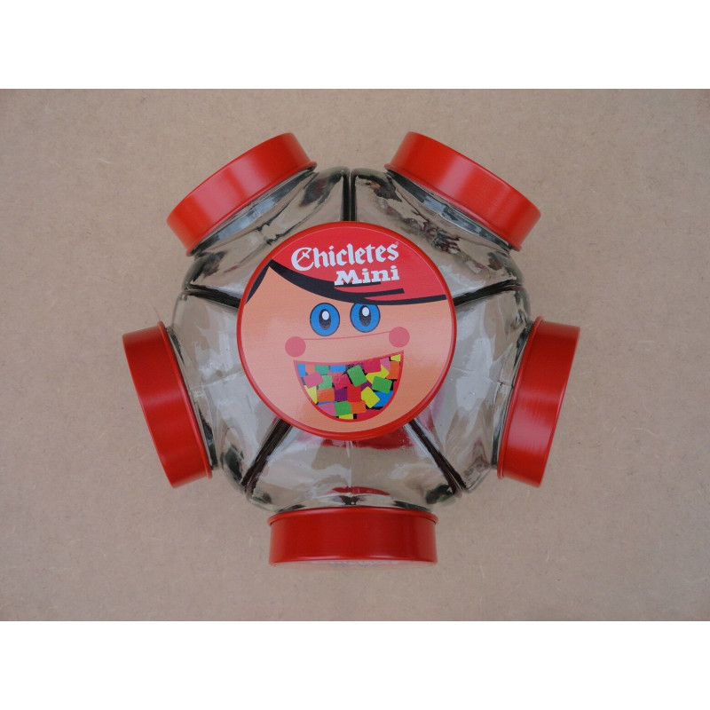 Baleiro Vidro Temático Chicletes Mini Giratório Médio Novo