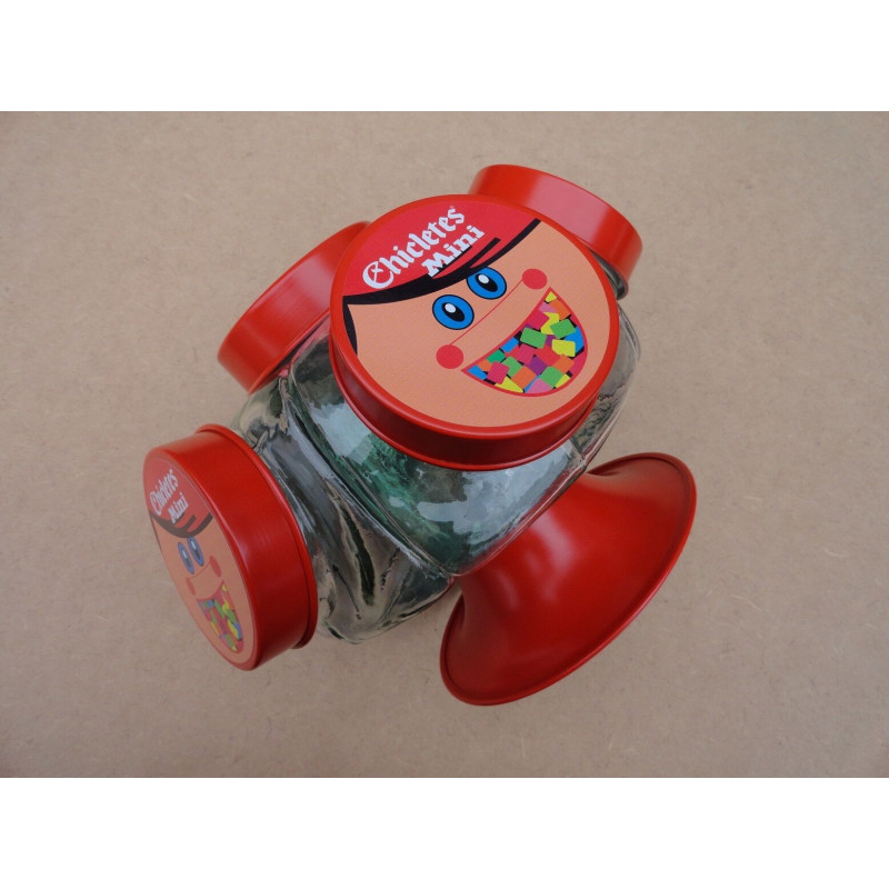 Baleiro Vidro Temático Chicletes Mini Giratório Médio Novo