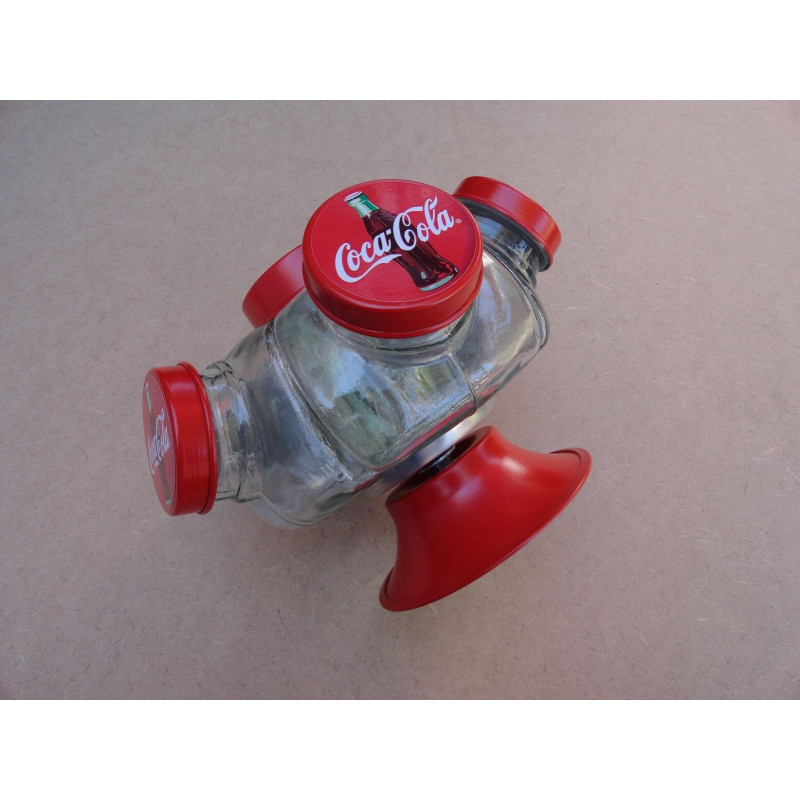 Baleiro Vidro Temático Coca Cola Giratório Pequeno Novo