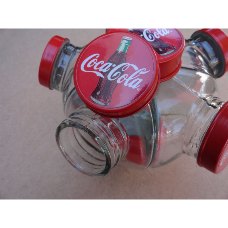 Baleiro Vidro Temático Coca Cola Giratório Pequeno Novo