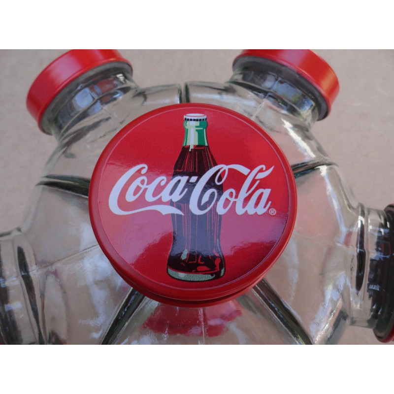 Baleiro Vidro Temático Coca Cola Giratório Pequeno Novo