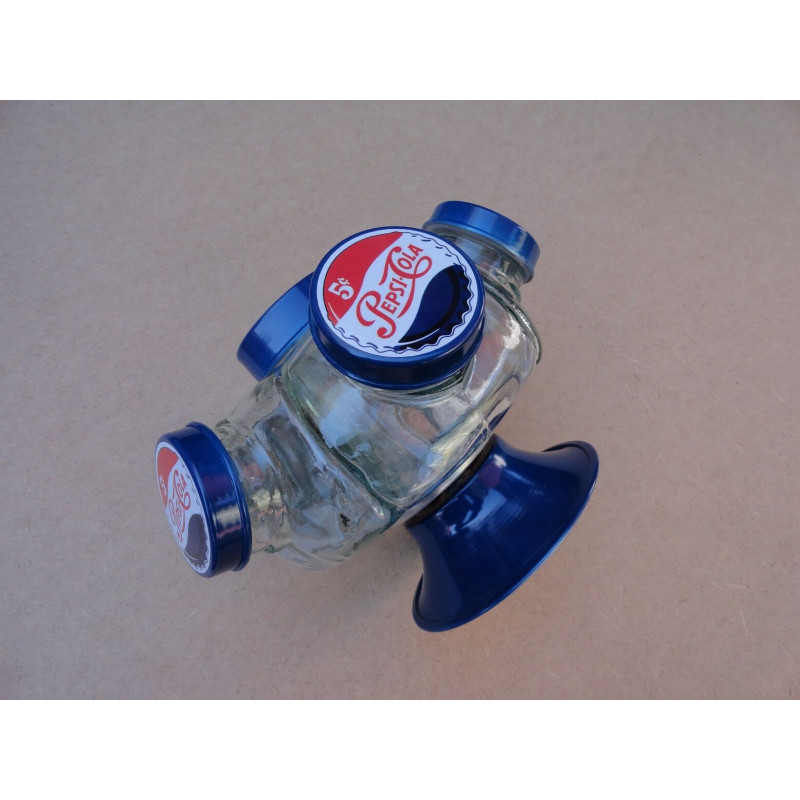 Baleiro Vidro Temático Pepsi Cola Giratório Pequeno Novo