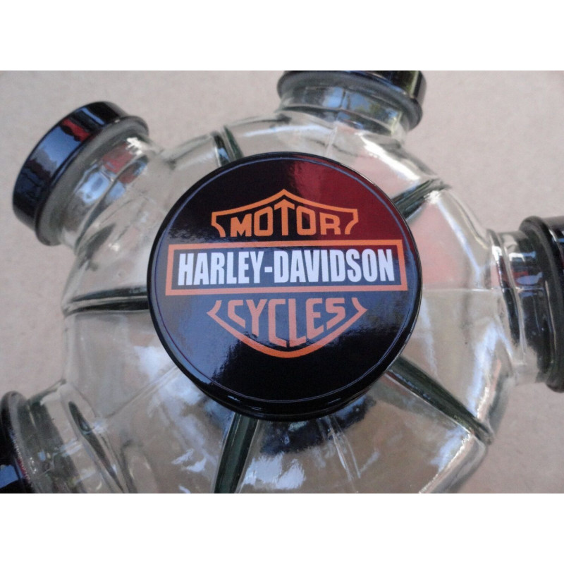 Baleiro Vidro Temático Harley Davidson Giratório Pequeno Novo