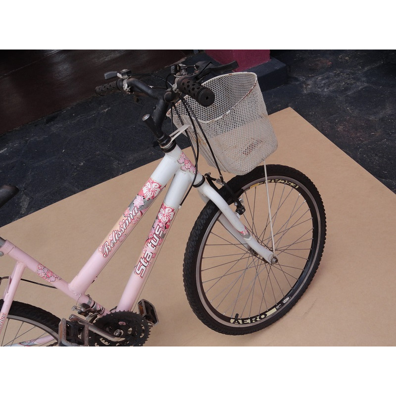 Bicicleta Feminina Status Belíssima Aro 24 18 Marchas Usada