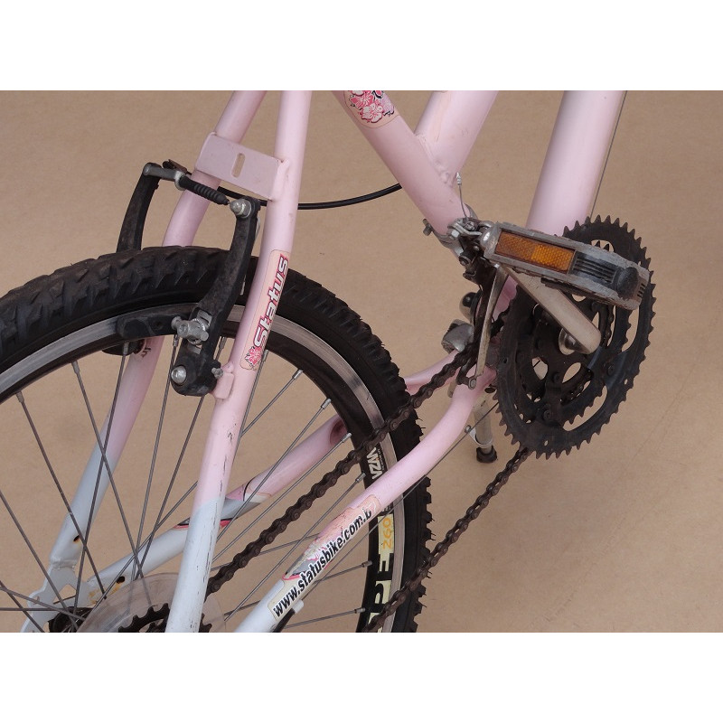 Bicicleta Feminina Status Belíssima Aro 24 18 Marchas Usada