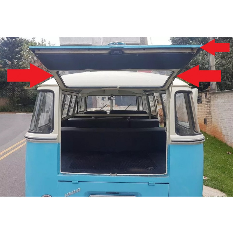 Borracha Porta Malas Tampa Traseira Superior Kombi até 1996 Autotravi