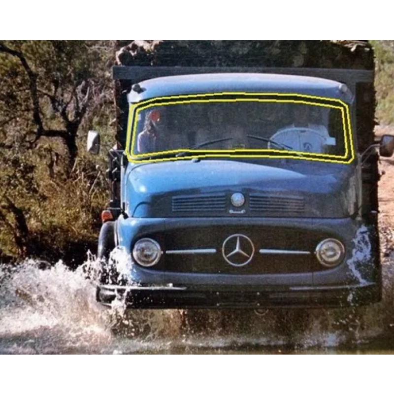 Borracha Vidro Parabrisa Mercedes 1111 1113 Cabine Baixa Autotravi