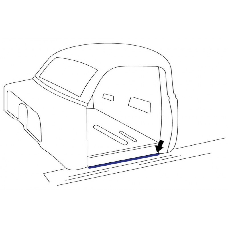 Borracha da Caixa Ar / Estribo Chevrolet Brasil 1958 a 1963 - Par