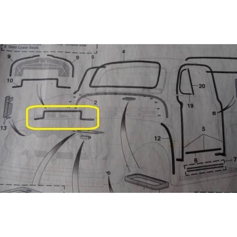 Borracha do Defletor de Ar do Radiador F-1 - Importada