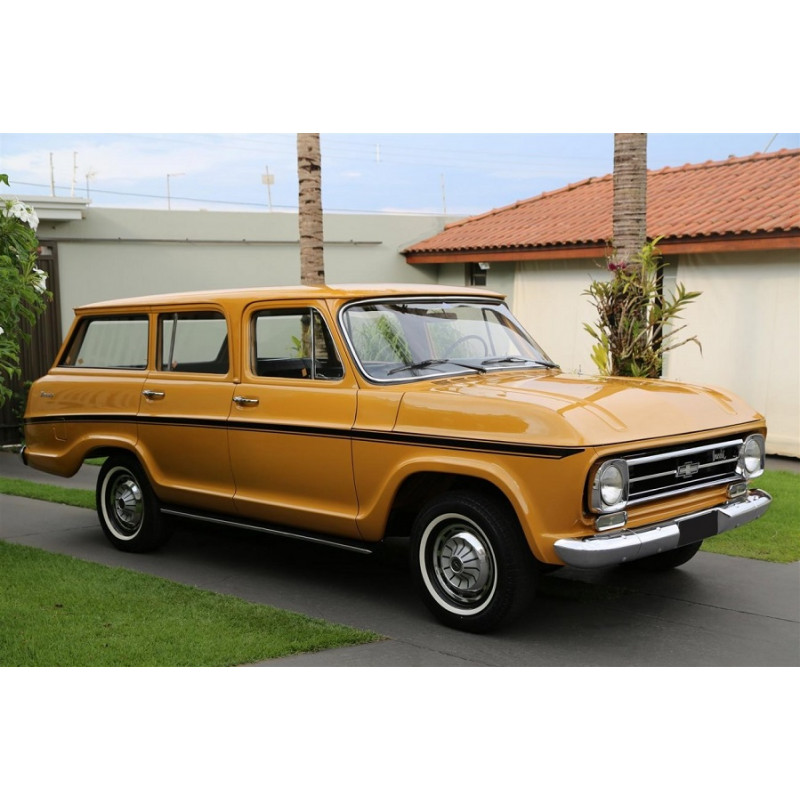 Borracha do Estribo Lateral Preto Chevrolet Veraneio 1964 a 1988 - Par