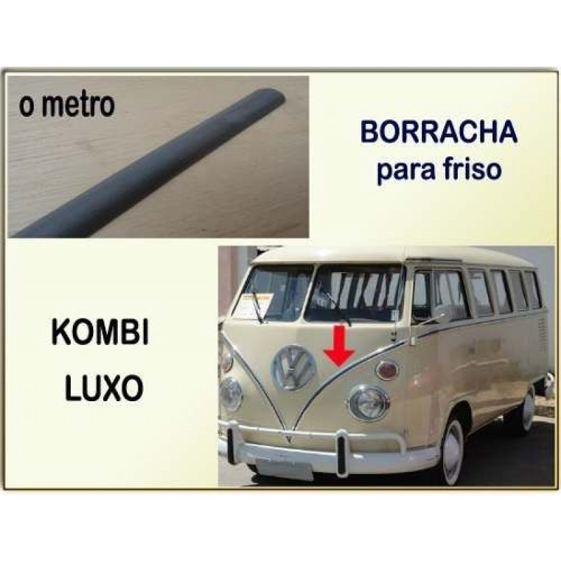 Borracha Friso Kombi Luxo Cinza kit