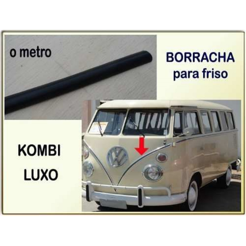 Borracha Friso Kombi Luxo Preto kit