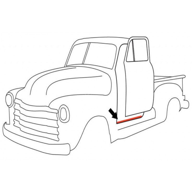 Borracha Inferior da Porta 1947 a 1949 - Par 