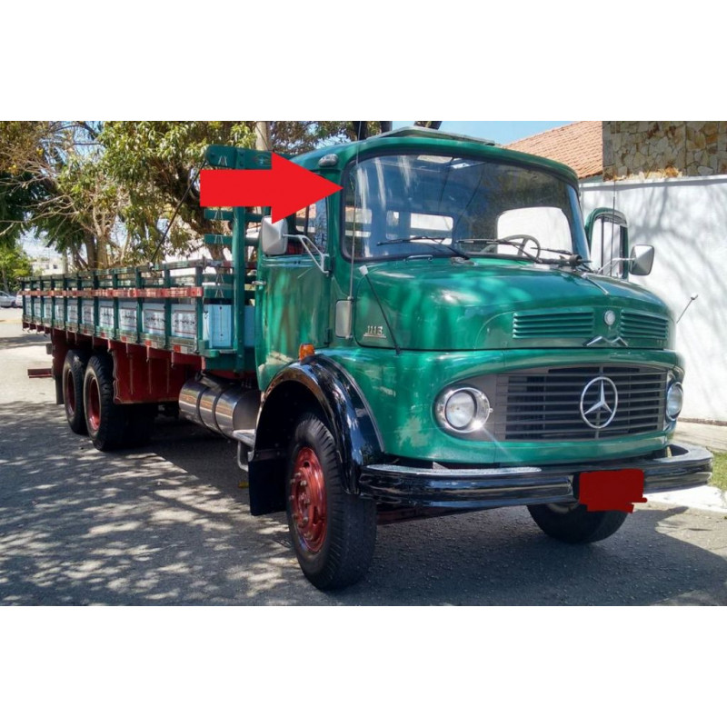 Borracha Parabrisa Caminhão Mercedes 1111 e 1113 Cabine Alta 75 em Diante