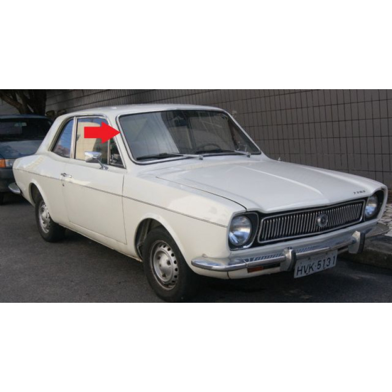 Borracha Parabrisa Corcel I, Belina I até 77 Modelo que Utiliza Friso Alumínio