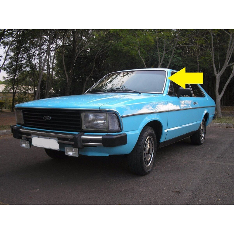 Borracha Parabrisa Corcel Ii Belina 2 Pampa Del Rey Friso Aluminio