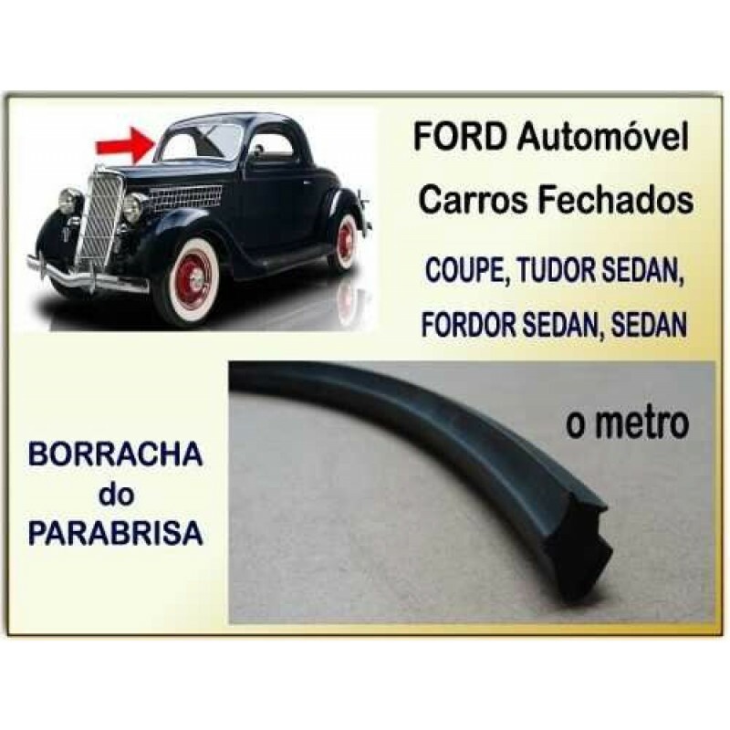 Borracha Parabrisa Ford 35 à 36 - Metro