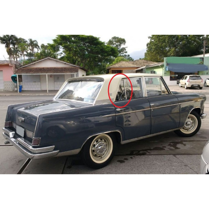 Borracha do Quebra Vento Traseiro Aero Willys 1963 em diante Nova - Par