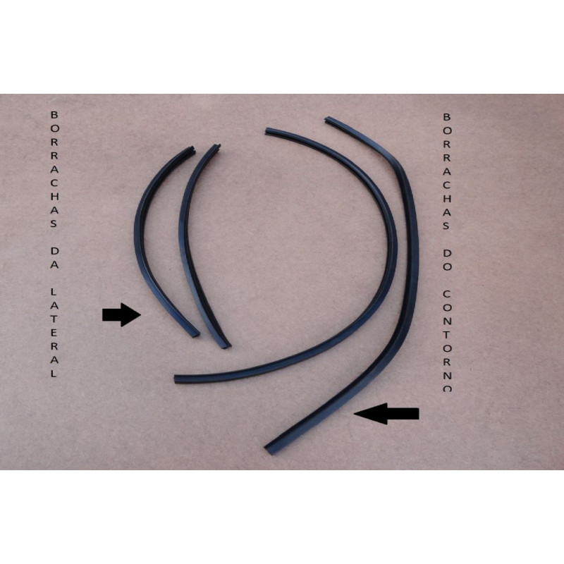 Borrachas do Quebra Vento Traseiro Veraneio 64 à 88 Nova - Par