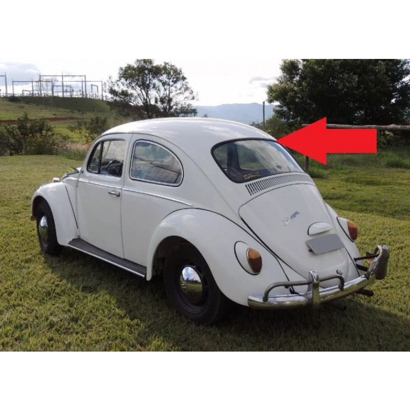 Borracha Vidro Vigia Fusca 1967 a 1996 Modelo Sem Friso