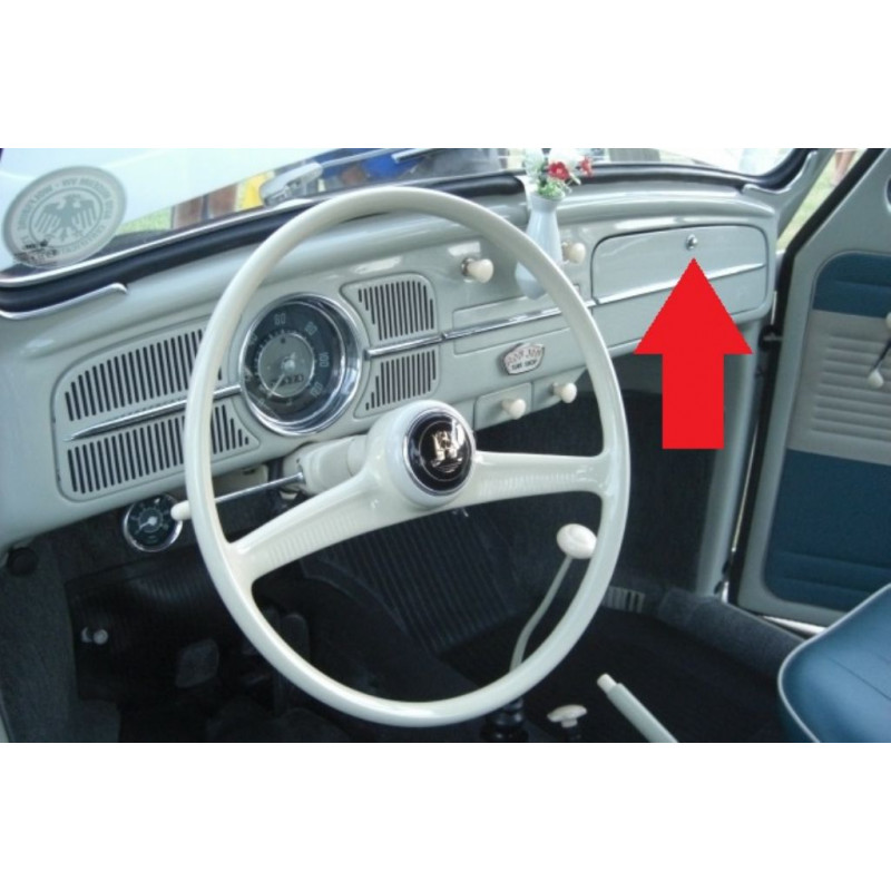 Botão do Porta Luva Fusca 58 à 70 Cromado Novo