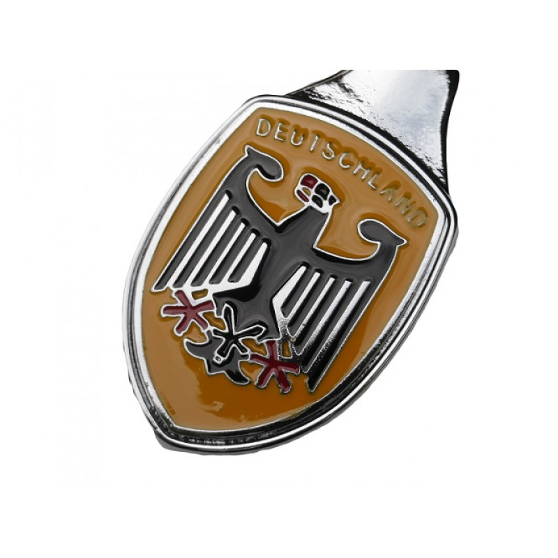 Emblema Brasão Capô com Moldura Deutschland Amarelo Fusca até 1966