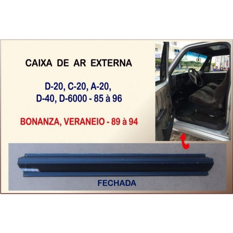 Caixa Ar Externa Fechada D-20,D-40,D-6000,Bonanza,Veraneio 85 à 96