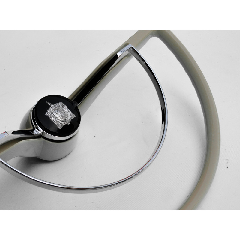 Volante Cálice Fusca até 73 Marfim Completo Novo Estria Grossa Reprodução