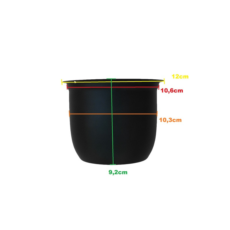 Calota Copinho Preta para Roda Ferro Mangels 11cm Furo Central F-1000 F-100 Jogo